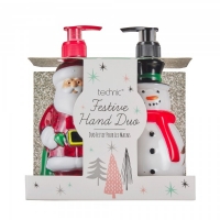 JTF  Christmas Novelty Santa & Snowman Hand Duo