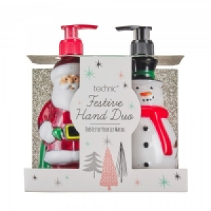 Christmas Novelty Santa & Snowman Hand Duo