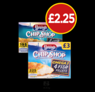 Youngs Fish Fillets, Omega 3 Fish Fillets £2.25