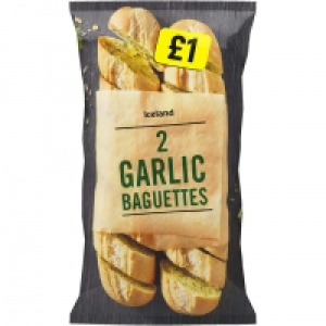Iceland 2 Garlic Baguettes 338g £1.00