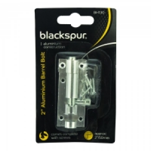 Blackspur Aluminium Barrel Bolt Chrome 2 Inch £1.19