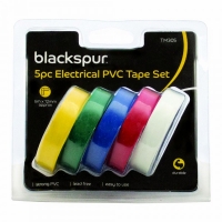JTF  Blackspur Electrical PVC Tape Set 12mm x 6m