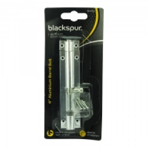 Blackspur Aluminium Barrel Bolt Chrome 4 Inch