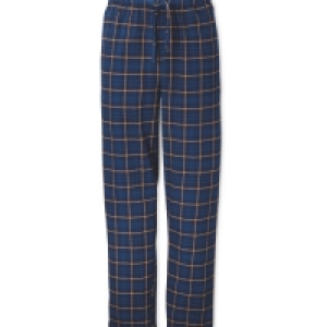 Mens Blue Check Lounge Trousers