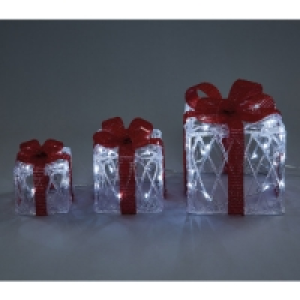 Perfect Christmas LED Silver Parcels
