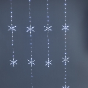Ice White Snowflake Curtain Lights