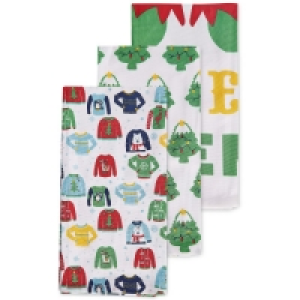 Elf Novelty Tea Towels 3 Pack