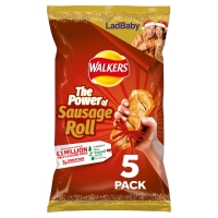 Iceland  Walkers Sausage Roll Flavour Crisps 5x25g