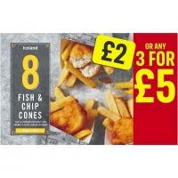 Iceland  Iceland 8 Fish & Chip Cones 310g