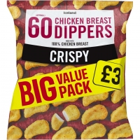 Iceland  Iceland 60 (approx.) Crispy Chicken Breast Dippers 1.08kg