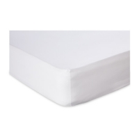 Aldi  White Double Sateen Fitted Sheet