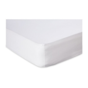 White Double Sateen Fitted Sheet