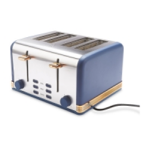 Aldi  Ambiano Navy 4 Slice Toaster