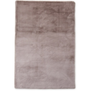 Large Dark Grey Faux Fur Rug