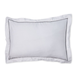 Aldi  White/Charcoal Pipe Pillowcase Pair