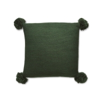 Aldi  Emerald Knitted Pompom Cushion