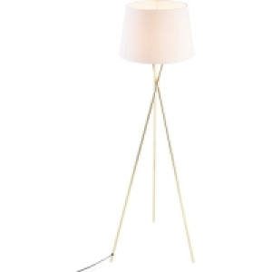 White And Gold Tripod Floor Lamp