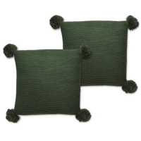 Aldi  Emerald Knit Cushion Pom - 2 Pack