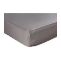 Aldi  Charcoal Double Sateen Fitted Sheet