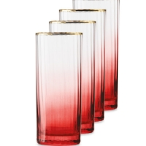 Aldi  Crystalline Pink Hi-Ball 4 Pack