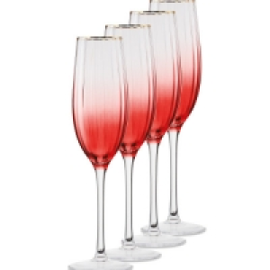 Aldi  Crystalline Pink Flute 4 Pack