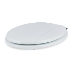 Aldi  White Wooden Toilet Seat