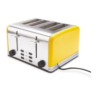 Aldi  Ambiano Mustard 4 Slice Toaster