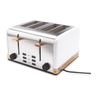 Aldi  Ambiano White 4 Slice Toaster