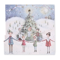 Aldi  Forest Luxury Christmas Cards 6 Pack