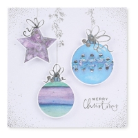 Aldi  Baubles Luxury Christmas Card 6 Pack