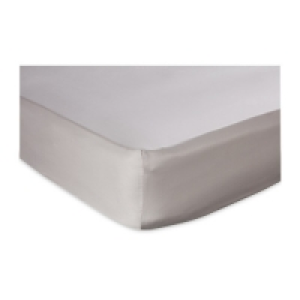 Aldi  Grey Superking Sateen Fitted Sheet