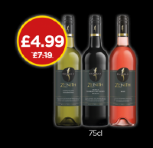 Kumala Zenith Chenin Chardonnay, Shiraz Cabernet Sauvignon M £4.99