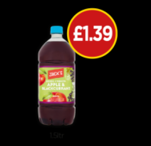 Budgens  Jacks Double Strength Apple & Blackcurrant Squash