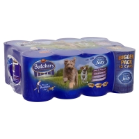 Iceland  Butchers Meaty Chunks in Jelly Dog Food Tins 12 x 400g