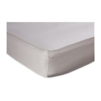 Aldi  Grey Double Sateen Fitted Sheet