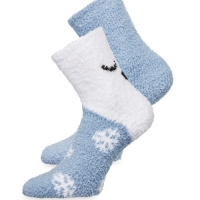 Aldi  Avenue Blue Fluffy Socks 2 Pack
