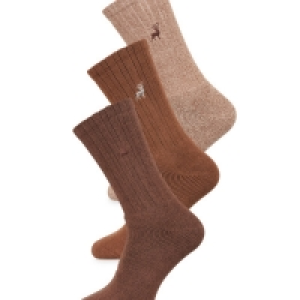 Mens Brown Chunky Socks 3 Pack £4.99