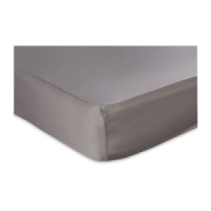 Charcoal King Sateen Fitted Sheet