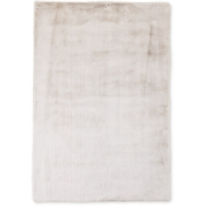 Large Light Grey Faux Fur Rug
