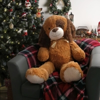 QDStores  Jumbo Dog Plush Cuddly Toy 100cm