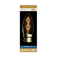 QDStores  Crystalite 40w Bayonet Cap Antique Lamp Bulb (Z Shape Filame