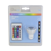 QDStores  Crystalite 3w Colour Changing LED GU10 Lamp with Remote (GU1