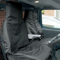 QDStores  Black Water Resistant Nylon Van Seat Covers