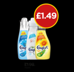 Comfort Blue Skies Fabric Conditioner, Pure, Sunshine £1.49