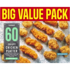 Iceland 60 (approx.) Crispy Chicken Platter 760g £5.00