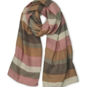 Avenue Ladies Grey Striped Scarf £6.99