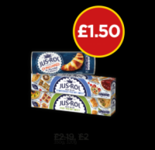 JusRol Shortcrust Pastry Sheet, Puff Pastry Sheets, Croissan £1.50
