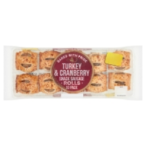 Iceland  10 Turkey & Cranberry Snack Sausage Rolls 300g