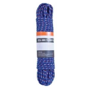Milestone 100ft Multipurpose Rope - Blue £4.88