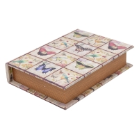 Partridges Pm&pp Wooden Retro Butterfly Book Storage Box, Large (FS0164)